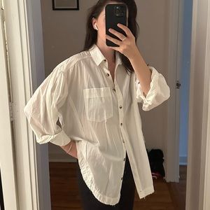 Free People Oversize Cotton Blouse